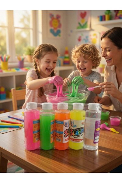 Red Rose Redrose Play Gel Slime Set of 5, Borax Included, Educational Play Do...
