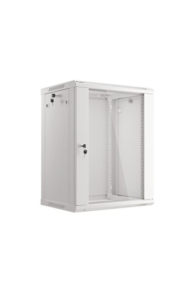 Lanberg Dulap rack de perete de 19 inch, 15U, 600x450, demontabil, cu ușă de ...