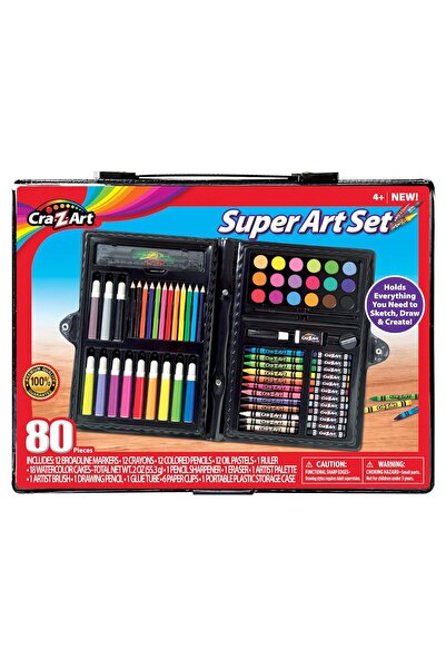 PLAYZO Cra-Z-Art 80 Piece Art Set