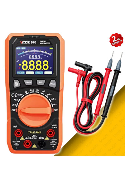 Sevgift VICTOR 970 True RMS Dijital Multimetre | Renkli Ekranlı Profesyonel A...