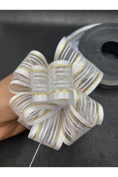 Lorin hobi Glittery Pull-Out Ribbon 2.5 cm 20 Meters for Bride, Wedding, Engagement, Bundle, Dowry, Gift Decoration