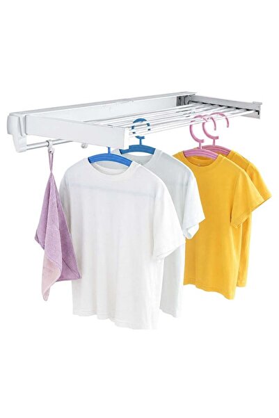 SUNUP SN-37717 Katlanabilir Çamaşır Kurutma Askısı Duvara Monte Gizli Balkon ...