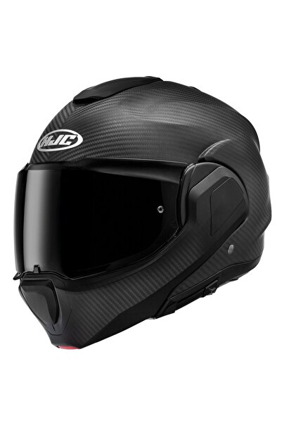 HJC F100 Carbon Çene Açılır Motosiklet Kaskı Mat Siyah