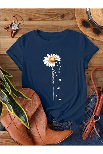 trendypassion Unisex Flowers Printed Design Tshirt