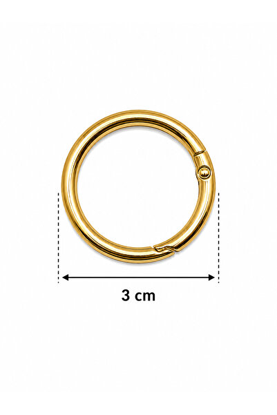 Kardelux Yaylı Mekanizmalı Metal Çanta Halkası (3cm çapında)