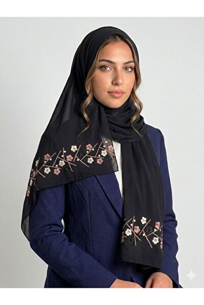 Veil Designer Purl and Rose Embroidered Japanese Fabric Veil with Embroidery ...