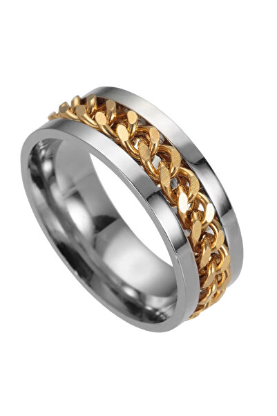 Black Season Rotatable Relaxation Ring Stainless Steel Adjustable Size 5-14 |...