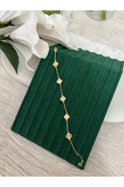 Alina Jewelry Gold yonca 14K bileklik