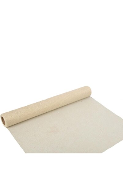 Goliat Tul organza, cu brocart, Goliat, crem, 50cm x 10m