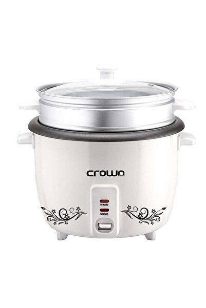 CROWNLINE طباخ أرز بثلاث قطع مع قدر بخاري سعة 2.8 لتر وقوة 1000 واط