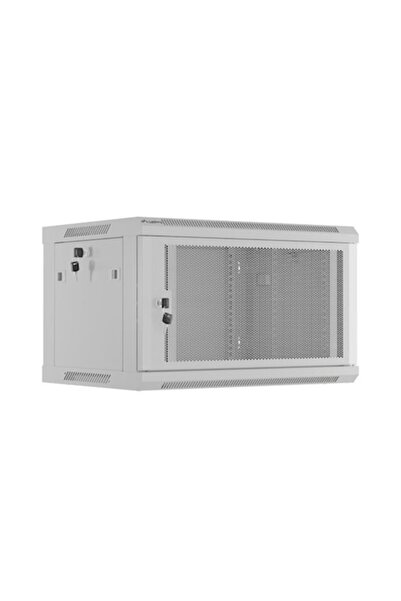 Lanberg 19-инчов 6U 600x450 Сив перфориран стенен рак шкаф (разглобен)