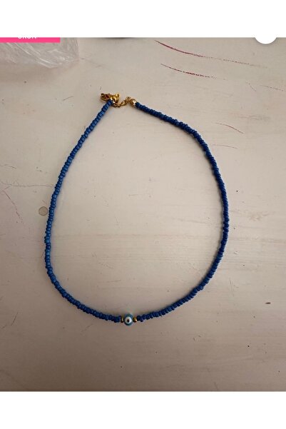 ELUNE İSTANBUL & Milano Evil Eye Bead Detailed Blue Bead Necklace Set of 2