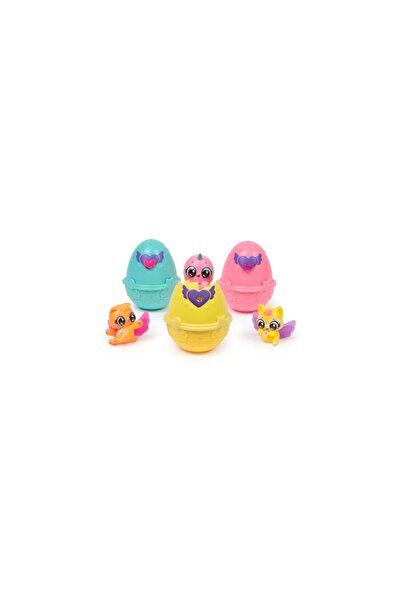 Hatchimals În viață! Coș de primăvară curcubeu neon cu ouă care eclozează