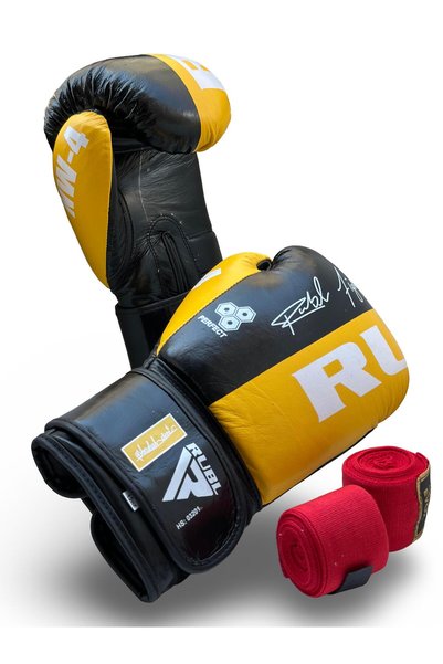RUBBEL Rubl Genuine Calf Leather Professional Boxing Gloves |   Imported |   Free Bandage! !