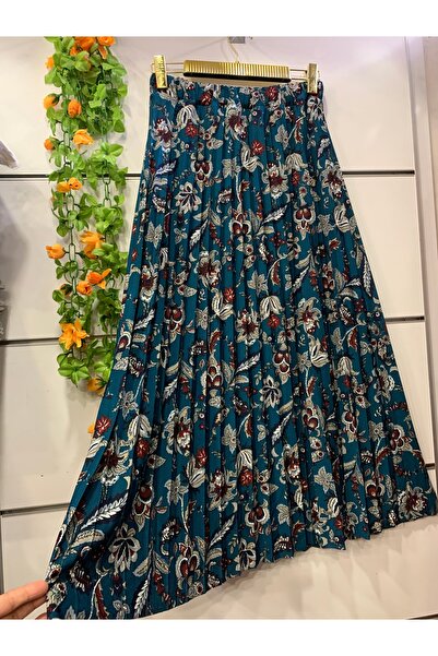 edu collection Patterned Crepe Skirt with Lining