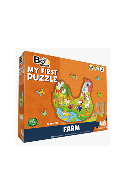 Bee Smart Wooden Farm Puzzle 48 Pieces