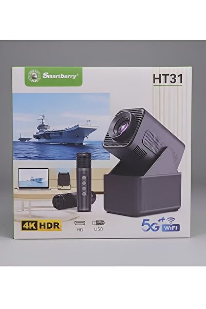 SMART BARRY Smartbarry HT31 4K High-definition 3-in-1 Projector, Manual Focus...