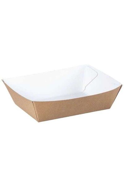 Kumsal Mutfak Kraft Karton Kayık Tabak Orta 15x9,5 cm 100 Adet