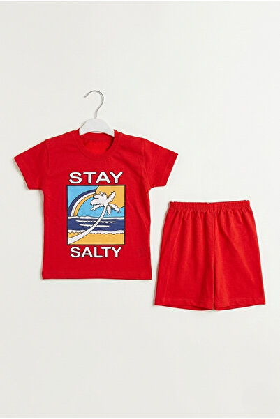 Yumak Bebek Ürünleri 100% cotton boys' two-piece shorts set - summer casual o...