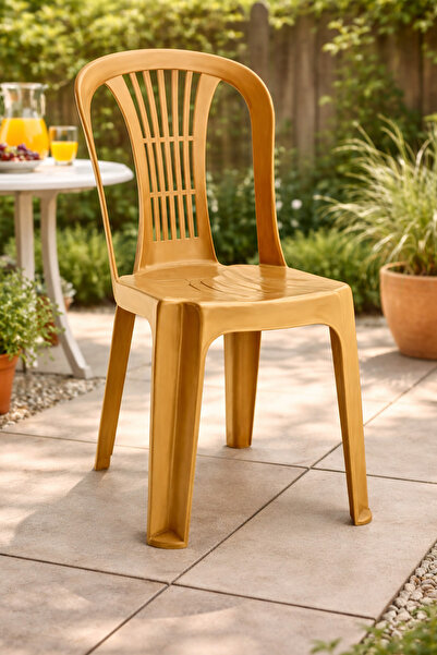 Alezy HK320 Olivia Kolsuz Plastik Bahçe Balkon Sandalye Teak
