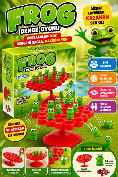kidssan games Kidssan Frog Denge Oyunu | 2-4 Kişilik Eğlenceli Denge ve Becer...