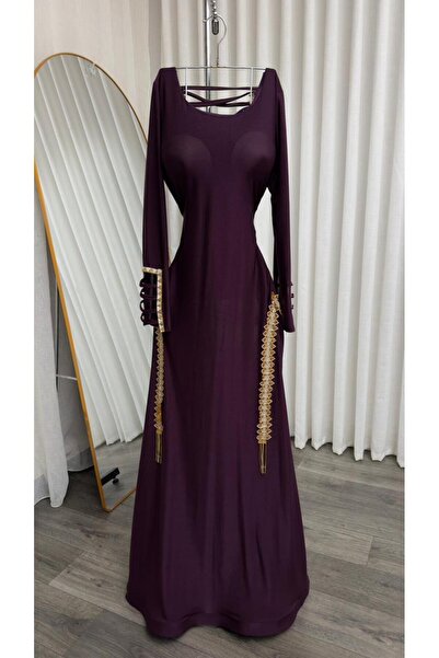 SERA Dark Purple Dress with a Soft and Elegant Design