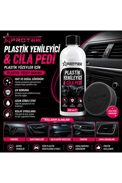 PROTEK Plastik Yenileyici + Cila Pedi
