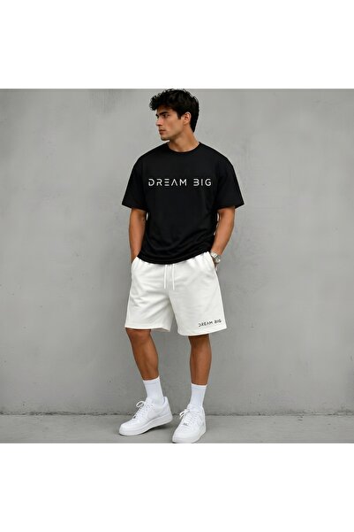 EFFRENATU Unisex Black Set – Oversized T-Shirt with Butterfly Print and Comfo...