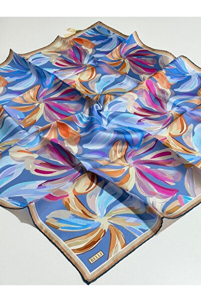 Belli Twill Silk Scarf Blue, Pink