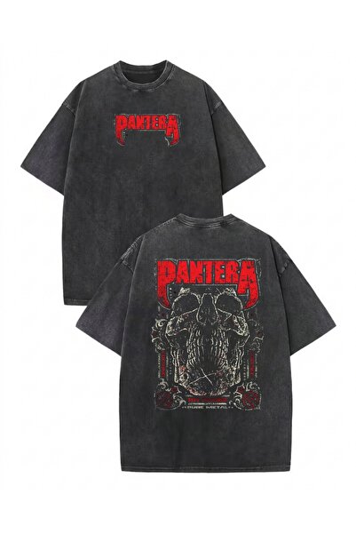 Touz Moda Μπλουζάκι Pantera Metal Music με στάμπα, Unisex, Oversize