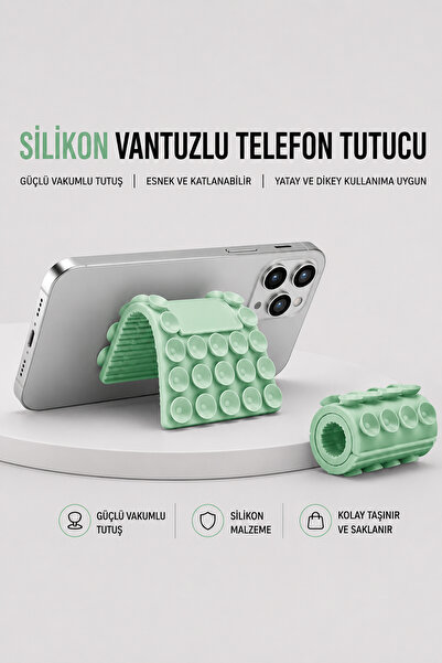 Nezih Case Tüm Telefon Ve Tablet Modelleriyle Uyumlu Çok Yüzeyli Vantuzlu Sta...