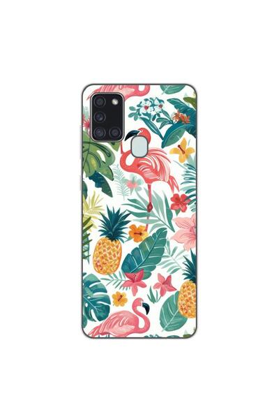OEM Husa compatibila cu Samsung Galaxy A21s Silicon Gel Tpu Model Tropical Pa...