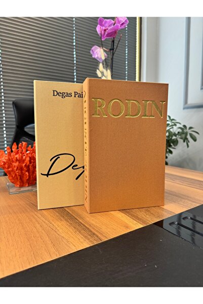 NAHİTA ATELİER DEGAS RODİN 2'Lİ KUMAŞ KİTAP DEKORATİF KUTU