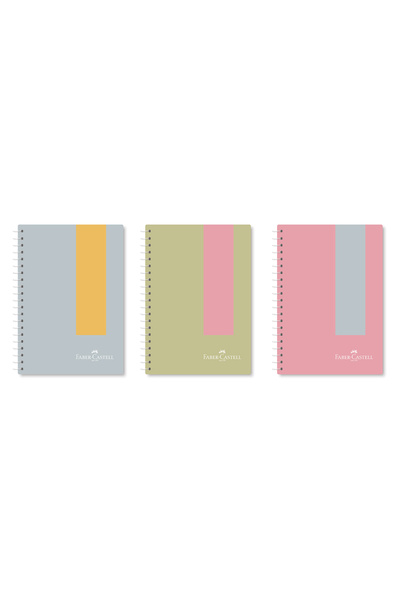 Faber Castell Pastel A4 Spiralli Kareli Defter 80 Yaprak PP Kapak Karma Renk ...