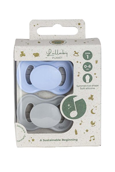 LULLABY PLANET Set doua suzete symetrical 0-6 luni,