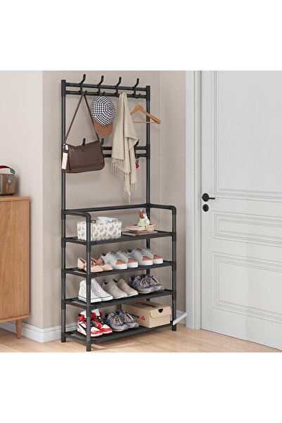 aram 4-Layer Stainless Steel Clothes and Shoe Rack