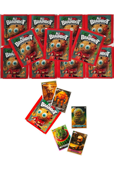 Next Plus Licensed Panini Skifidol Italian Brainrot Sticker Collection 10 Pac...