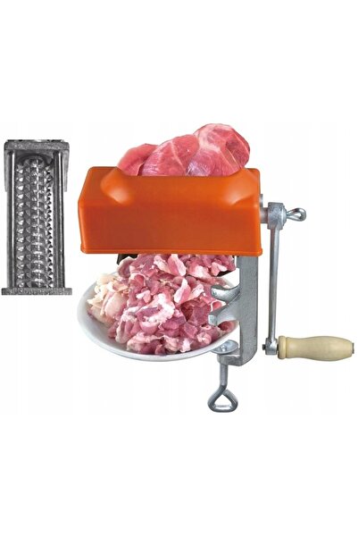 Rossner Mașină manuală de tocat carne pentru fripturi și chiftele, din fontă.