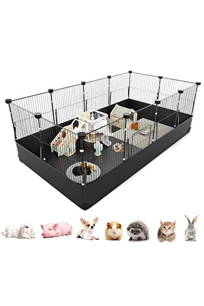 wayawaa Pet Playpen with Door – DIY Expandable Indoor Fence for Small Animals...