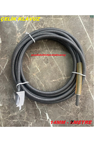 DMR 14MM ÇELİK LAVABO AÇMA TELİ WC GİDER AÇMA TELİ BACA TEMİZLEME TELİ 7METRE...
