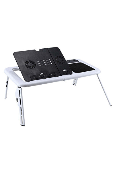 Vivendo Masa laptop cu 2 coolere + suport pahar + mousepad, E-Table