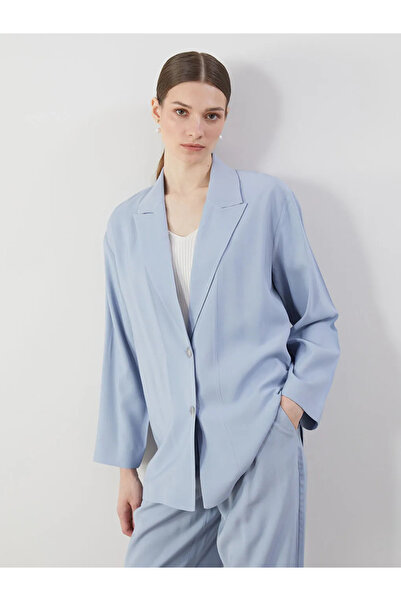 LC Waikiki Blue Oversized Women's Blazer Jacket