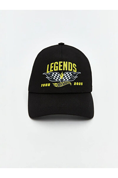 LC Waikiki Black Printed Men's Cap Hat