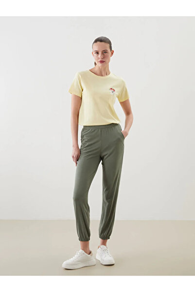 LC Waikiki Khaki Elastic Waist Women's Jogger Sweatpants