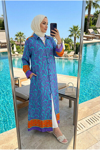 Kirazca Butik Women's Buttoned Hijab Shirt Dress