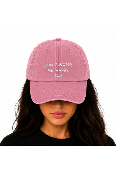 WeavedCo Embroidered Washable Vintage Hat (Don'T Worry Be Happy) Don'T Worry,...