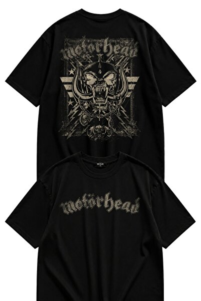 Fuddy Moda Μπλουζάκι Unisex Motörhead με στάμπα στην πλάτη και λαιμόκοψη, Ove...