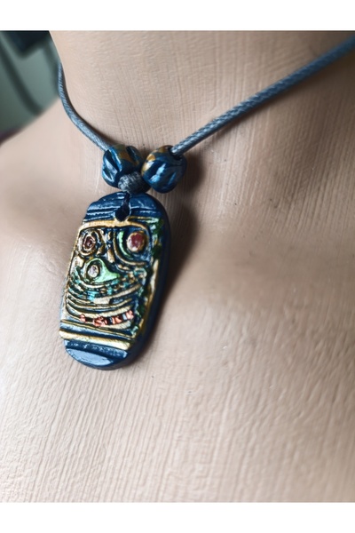 Bilge tasarım El Yapımı Seramik Tasarım Otantik Choker Kolye
