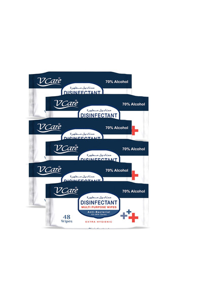 vcare V Care Disinfectant Multi-Purpose Anti Bacterial Wipes - 48'S | Kills 9...