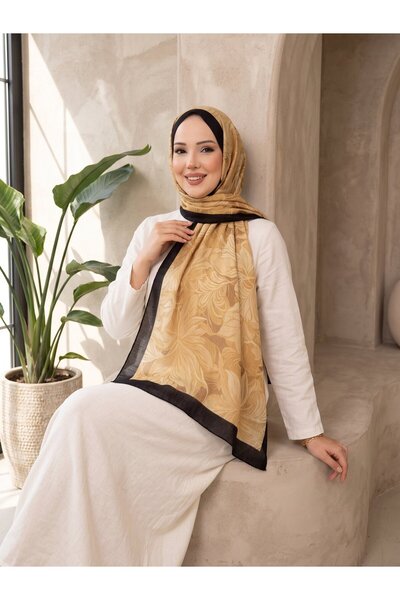 VSC سلسلة شالات لافين بنمط الزهور باللون الأصفر